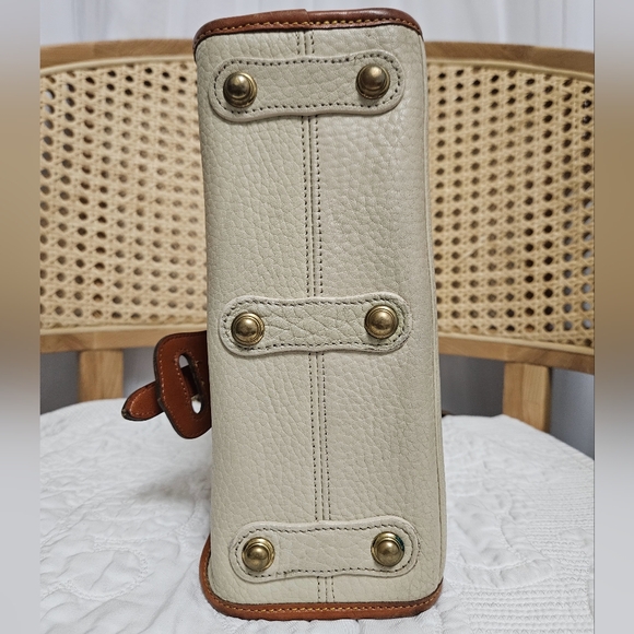 Dooney & Bourke Tan and Cream Leather Crossbody Bag - Picture 6 of 12